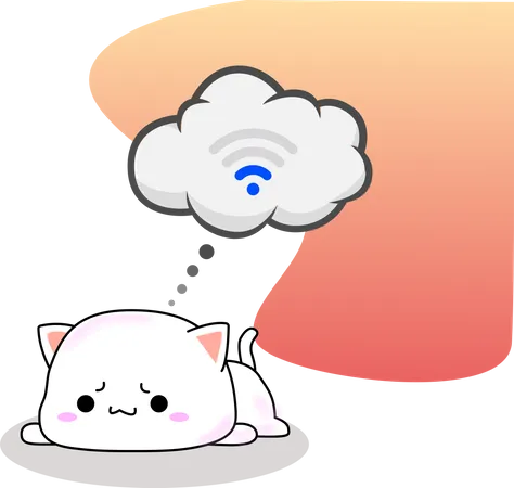 Poor Internet Connection Illustration  Illustration