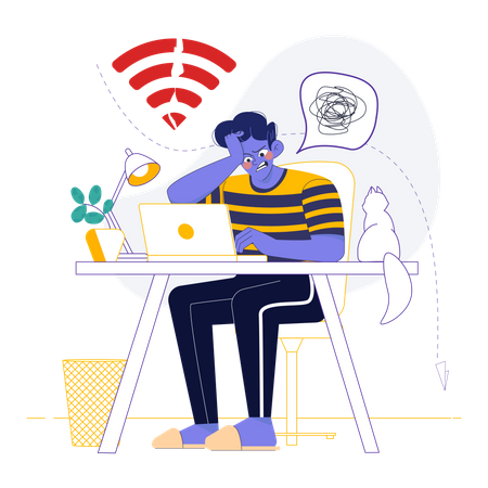 Poor Internet Connection  Illustration