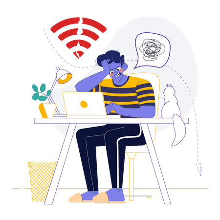 Poor Internet Connection  Illustration