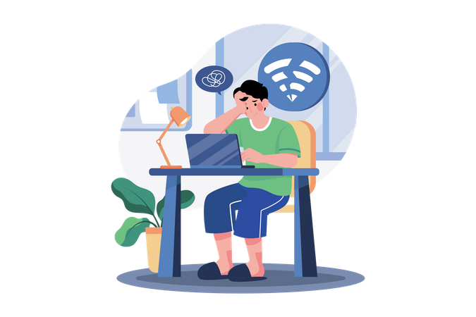 Poor Internet Connection  Illustration