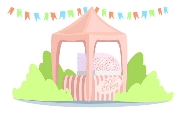 Pop corn stall  Illustration