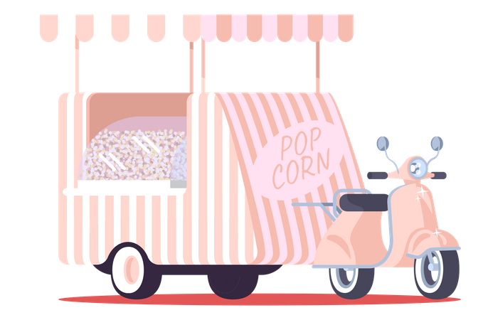 Pop Corn Truck  Illustration