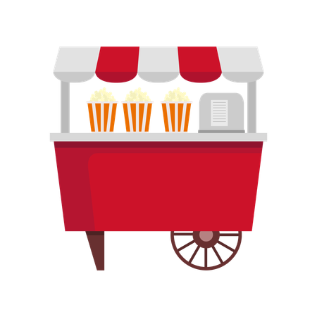 Popcorn Booth  Illustration