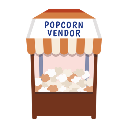 Popcorn Cart  Illustration