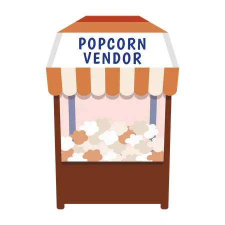 Popcorn Cart  Illustration