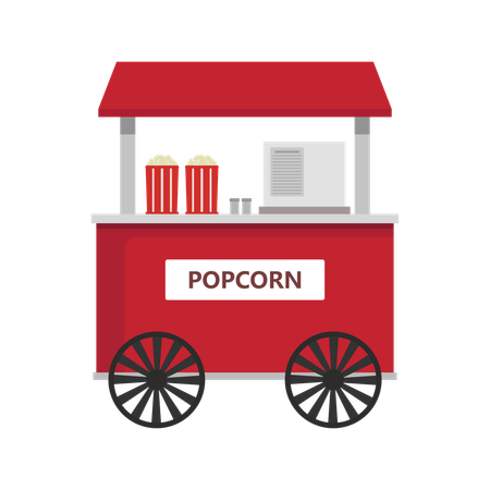 Popcorn Kiosk  Illustration