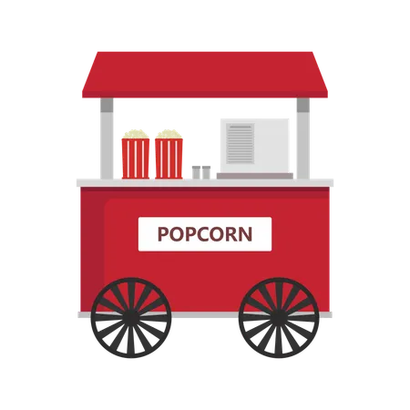 Popcorn Kiosk  Illustration