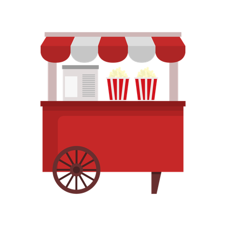 Popcorn Stall  Illustration