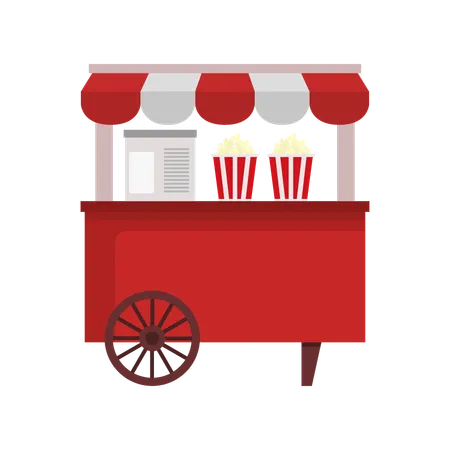 Popcorn Stall  Illustration