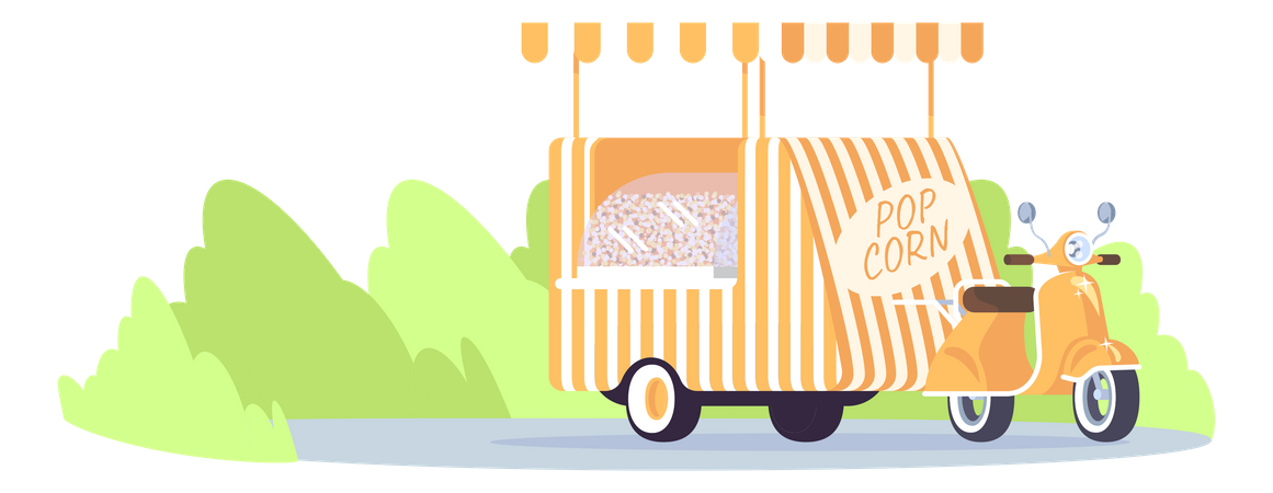 Popcorn store  Illustration