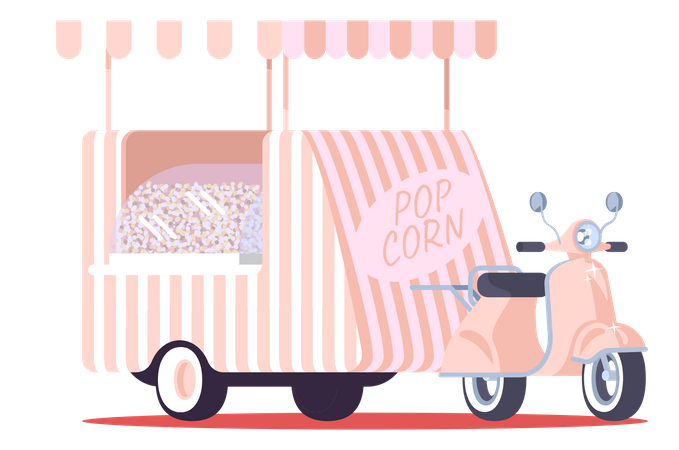 Popcorn-Truck  Illustration