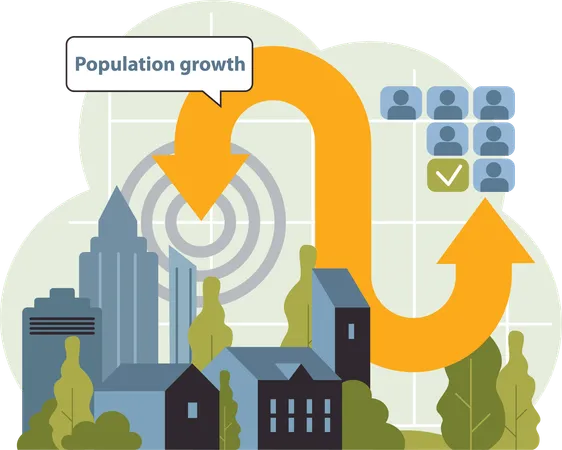 Population growth  Illustration