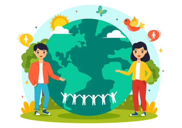 World Population Day Vector Illustration On 11 Th July To Raise Awareness Of Global Populations Problems In Flat Kids Cartoon Background Illustration