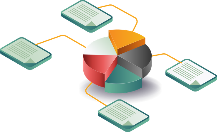 Porcentagem de dados analíticos  Illustration