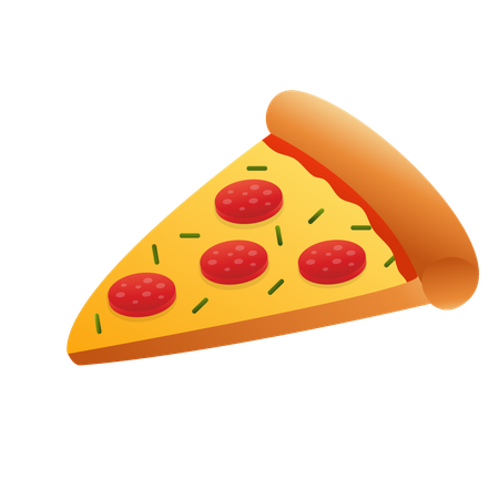 Porción de pizza  Ilustración