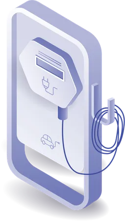 Portable Electric Car Charger  イラスト