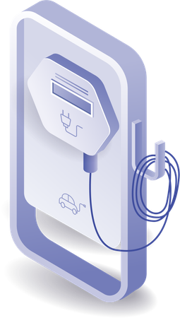 Portable Electric Car Charger  Illustration