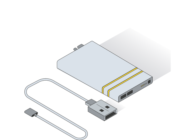 Portable Hard Drive  Illustration