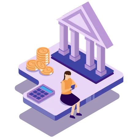 Portal de banca en línea  Ilustración