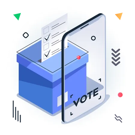 Portal de votacion en linea  Ilustración
