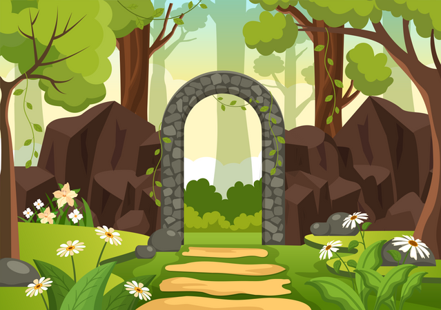 Portal Garden Illustration