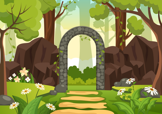 Jardín Portal  Ilustración