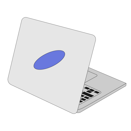Computadora portátil  Ilustración