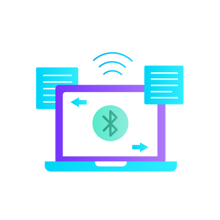 Portátil con conexión Bluetooth  Ilustración