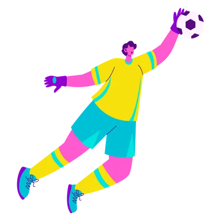 Portero de futbol  Ilustración