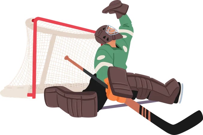 Portero de hockey  Ilustración