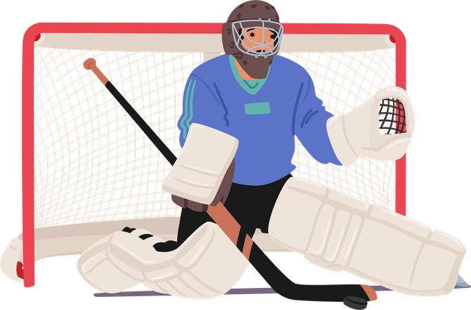 Portero de hockey  Ilustración