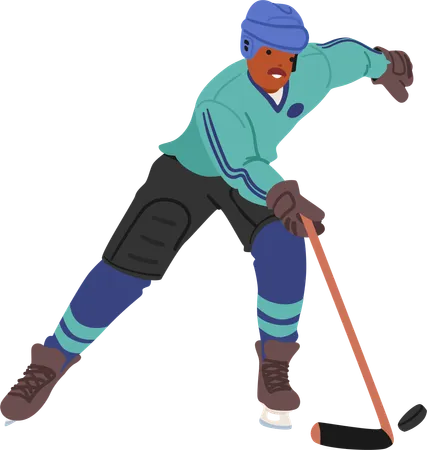 Portero de hockey  Ilustración