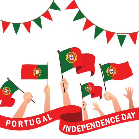 Portugal Independence Day 1st december  Illustration