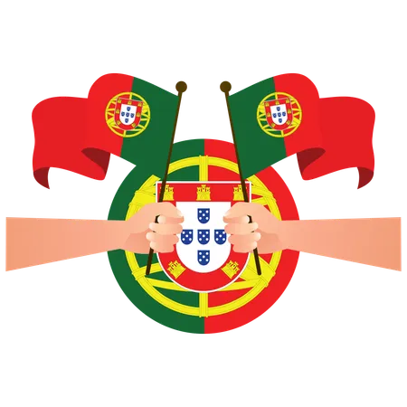 Portugal Independence Day 1st december  Illustration