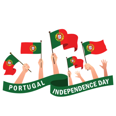 Portugal Independence Day 1st december  Illustration