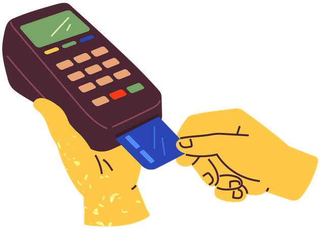 POS terminal for payment Illustration