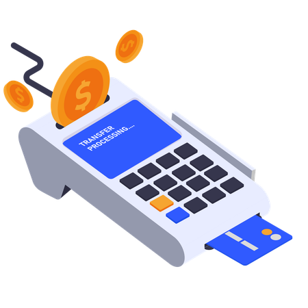 POS Terminal Payment  Illustration