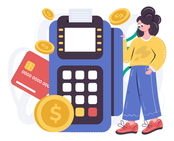 Pos Terminal Payments  Illustration