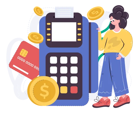 Pos Terminal Payments  Illustration