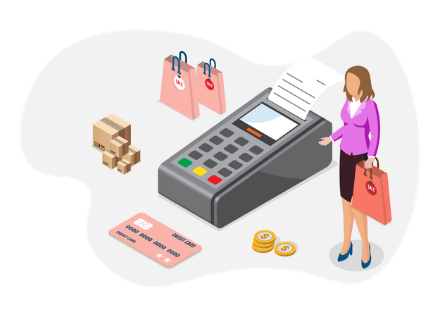 Pos Wireless Payment Illustration
