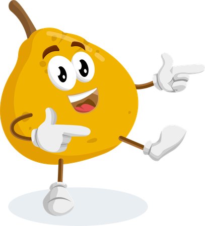 Pose de la mascota del logotipo de Ugli Hola  Ilustración