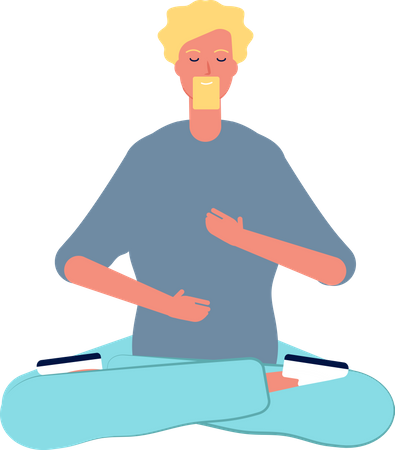 Pose de meditación  Ilustración