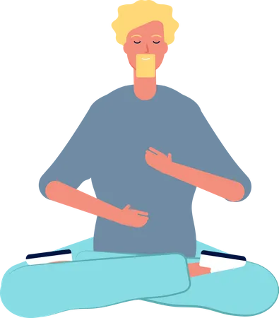 Pose de meditación  Ilustración