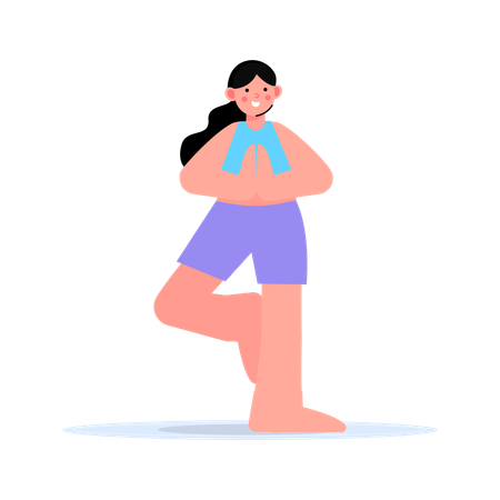 Pose de yoga  Illustration