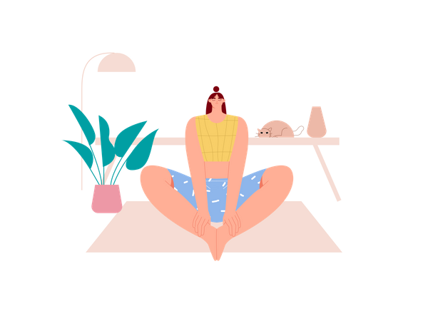 Pose de yoga  Illustration
