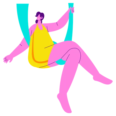 Pose de yoga aérien  Illustration