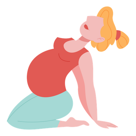 Poses de yoga pour femme enceinte  Illustration