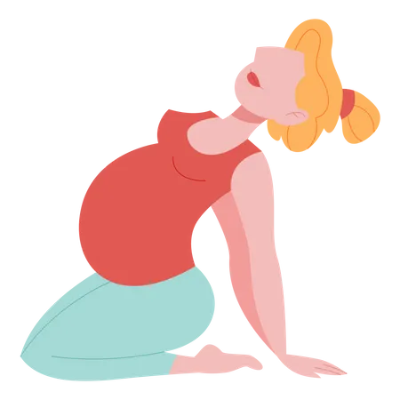 Poses de yoga pour femme enceinte  Illustration