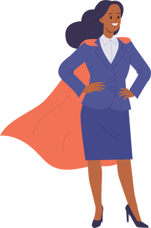 Positive business lady  Illustration