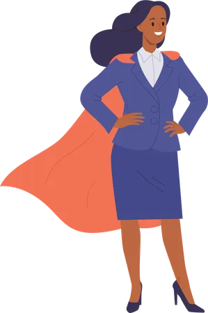 Positive business lady  Illustration